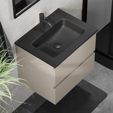 Шкаф за баня с мивка KENWOOD 61x52x45 cm marakesh/черен