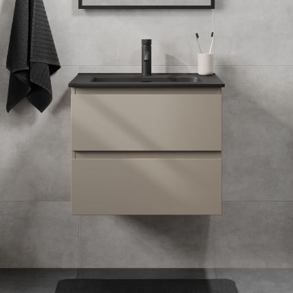 Шкаф за баня с мивка KENWOOD 61x52x45 cm marakesh/черен