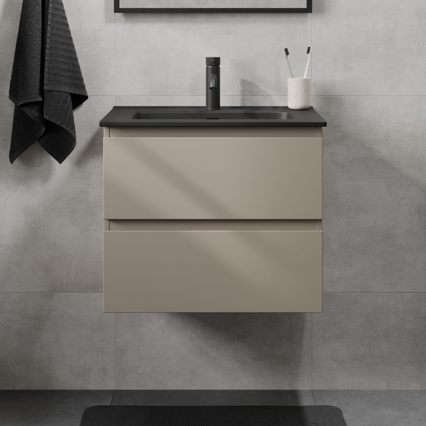 Шкаф за баня с мивка KENWOOD 61x52x45 cm marakesh/черен