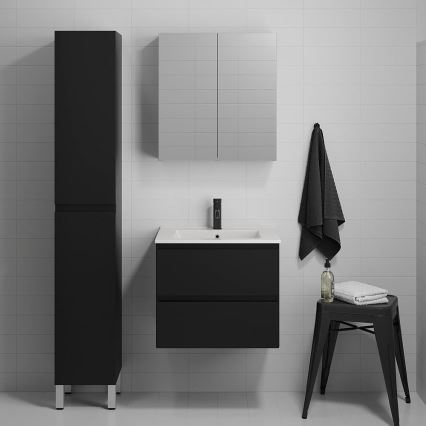 Шкаф за баня с мивка KENWOOD 61x52x47 см, черен