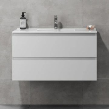 Шкаф за баня с мивка KENWOOD 91x50x47 см бял
