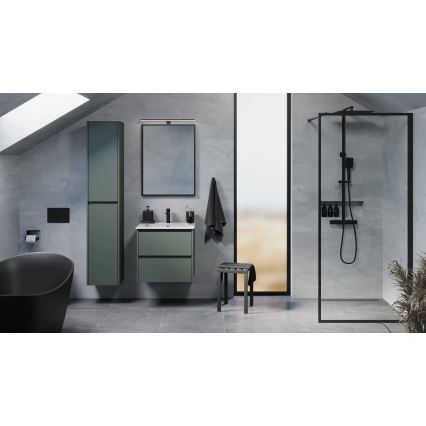Шкаф за баня с мивка MOLDE 60x55x46 см зелен