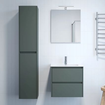 Шкаф за баня с мивка MOLDE 60x55x46 см зелен