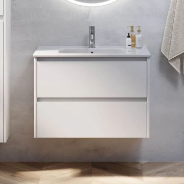 Шкаф за баня с мивка MOLDE 80x55x46 см бял