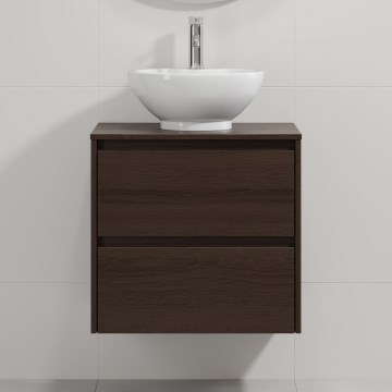 Шкаф за баня с мивка TRONDHEIM/DRAMMEN 60x57x46 см орех/бял