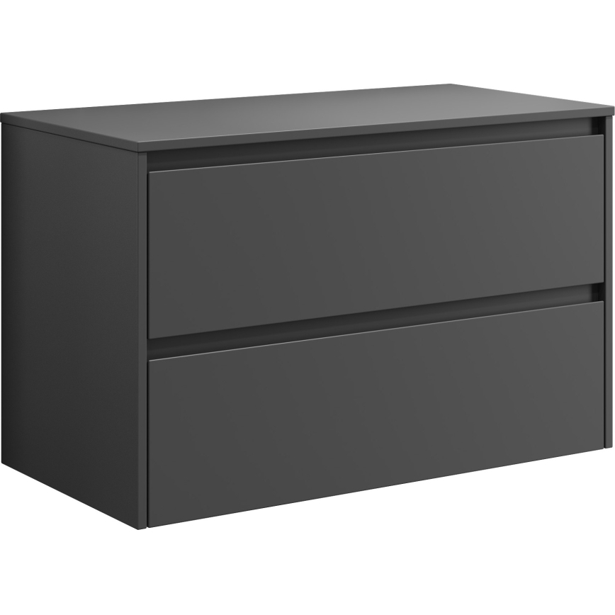Шкаф за баня с мивка TRONDHEIM/DRAMMEN 90x57x46 см антрацит/бял