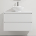 Шкаф за баня с мивка TRONDHEIM/DRAMMEN 90x57x46 см бял