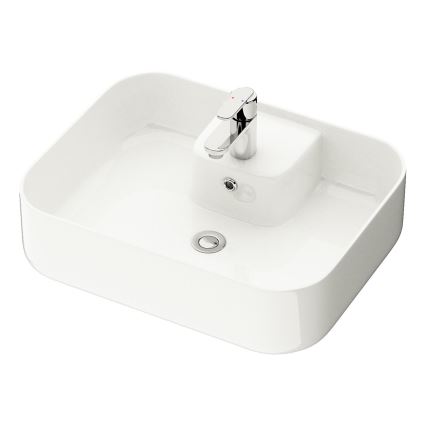 Шкаф за баня с мивка TRONDHEIM/KRISTIANSAND, 90 x 57 x 46 см, черно/бяло