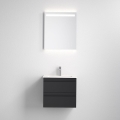 Шкаф за баня с мивка VIGO + стенено LED огледало с подсветка LED/10W/230V IP44 черно