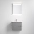 Шкаф за баня с мивка VIGO + стенено LED огледало с вградено LED осветление, LED/10W/230V, IP44, сив