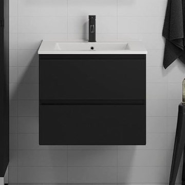 Шкаф за баня с умивалник KENWOOD 61x52x47 cm черен