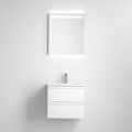 Шкаф за баня с умивалник VIGO + LED стенно огледало с вградена подсветка LED/10W/230V IP44 в бяло
