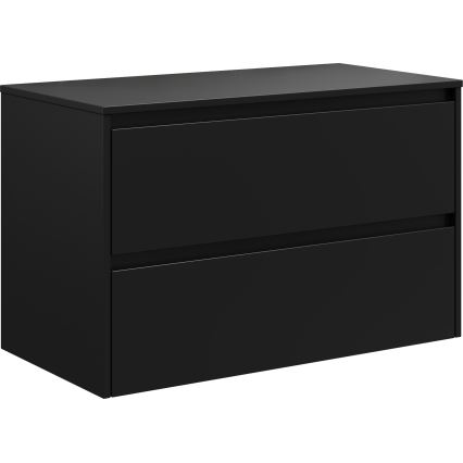 Шкаф за баня TRONDHEIM за мивка 90x57x46 см, черен