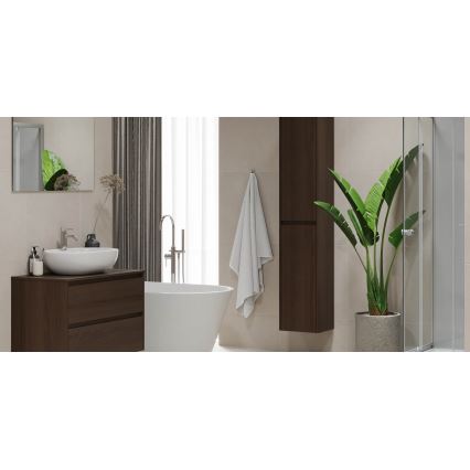 Шкаф за баня TRONDHEIM за мивка 90x57x46 см орех
