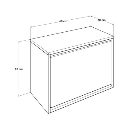 Шкаф за обувки 42x60 cм бял