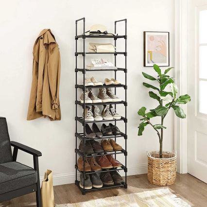 Шкаф за обувки ALVORO черен