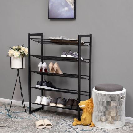 Шкаф за обувки ALVORO, черен