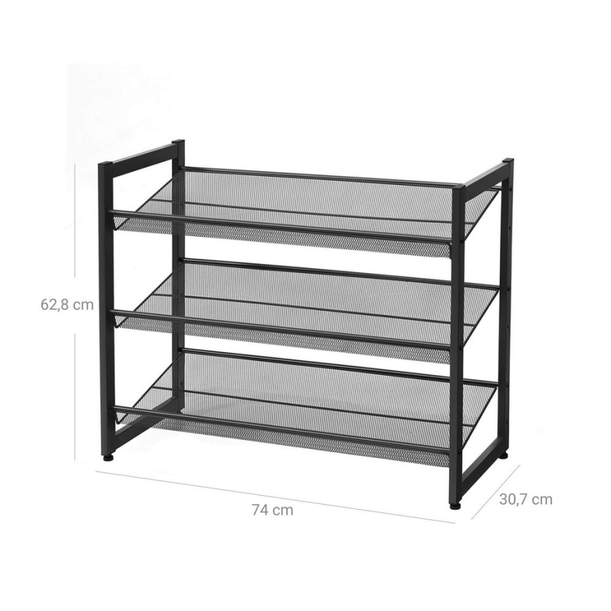 Шкаф за обувки ALVORO черен
