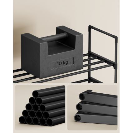 Шкаф за обувки ALVORO черен