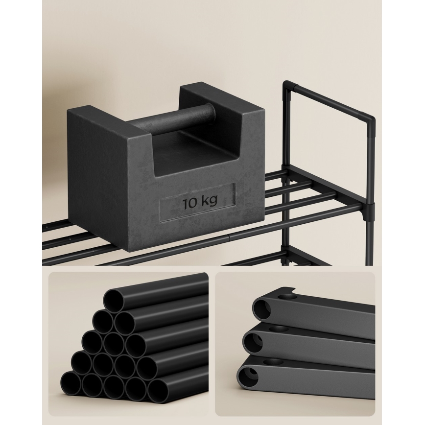 Шкаф за обувки ALVORO черен