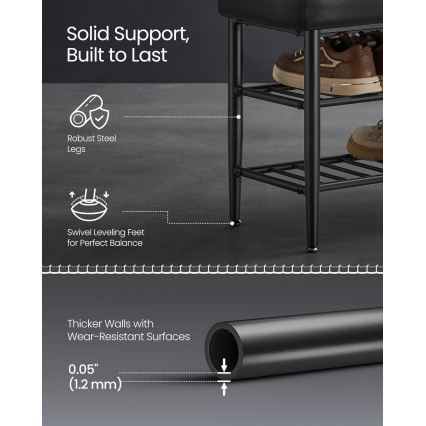 Шкаф за обувки ANDOR – черен