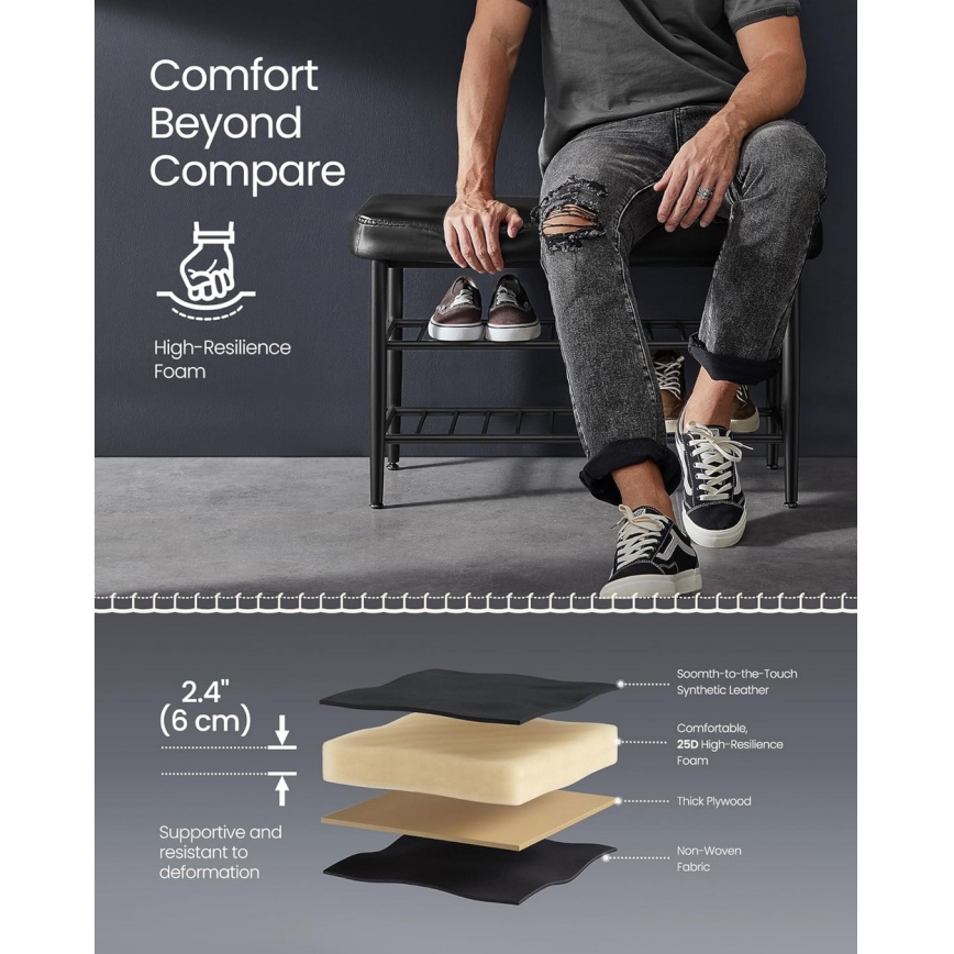 Шкаф за обувки ANDOR – черен