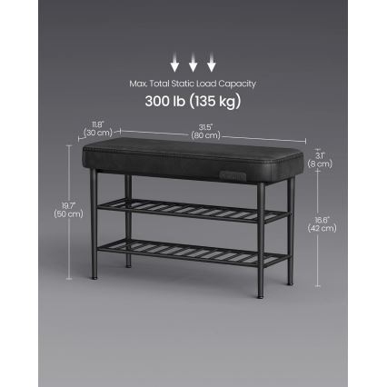 Шкаф за обувки ANDOR – черен