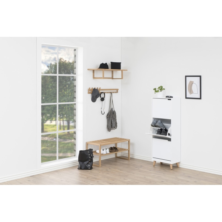 Обувница с 3 чекмеджета CARLY бяла