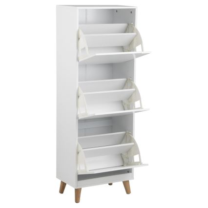 Обувница с 3 чекмеджета CARLY бяла