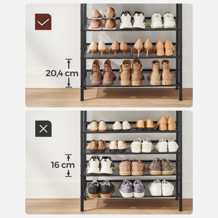 Шкаф за обувки DAVOR кафяв/черен