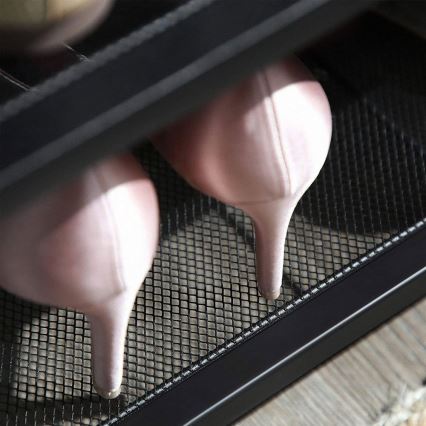 Шкаф за обувки DAVOR, кафяв/черен