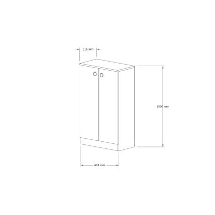 Шкаф за обувки DEFNE 100x60 cм бежов