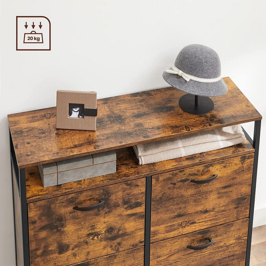 Шкаф за обувки FIRA кафяв/черен