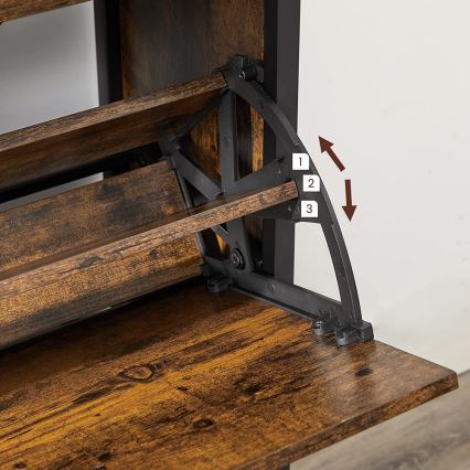 Шкаф за обувки FIRA кафяв/черен