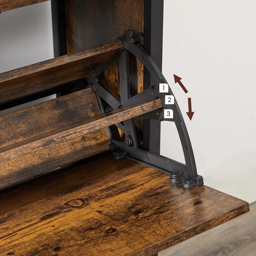 Шкаф за обувки FIRA кафяв/черен