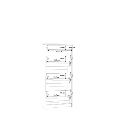 Шкаф за обувки KAVI в цвят дъб artisan