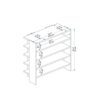 Шкаф за обувки SARGEL 72x75,6 см антрацит