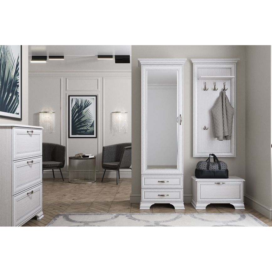 Шкаф за обувки VETICA 120x84 см кремав