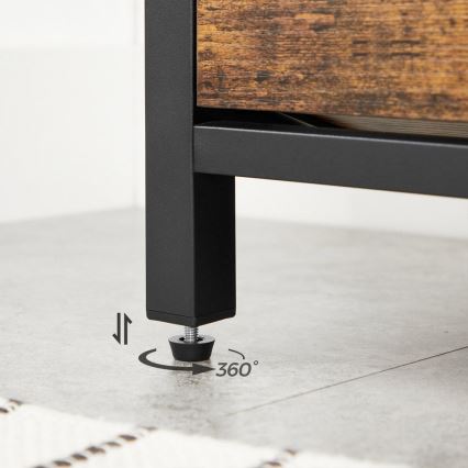 Шкаф за обувки VOREN кафяв/черен