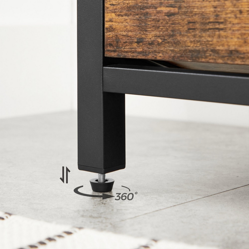 Шкаф за обувки VOREN кафяв/черен