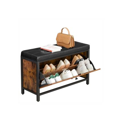 Шкаф за обувки VOREN кафяв/черен