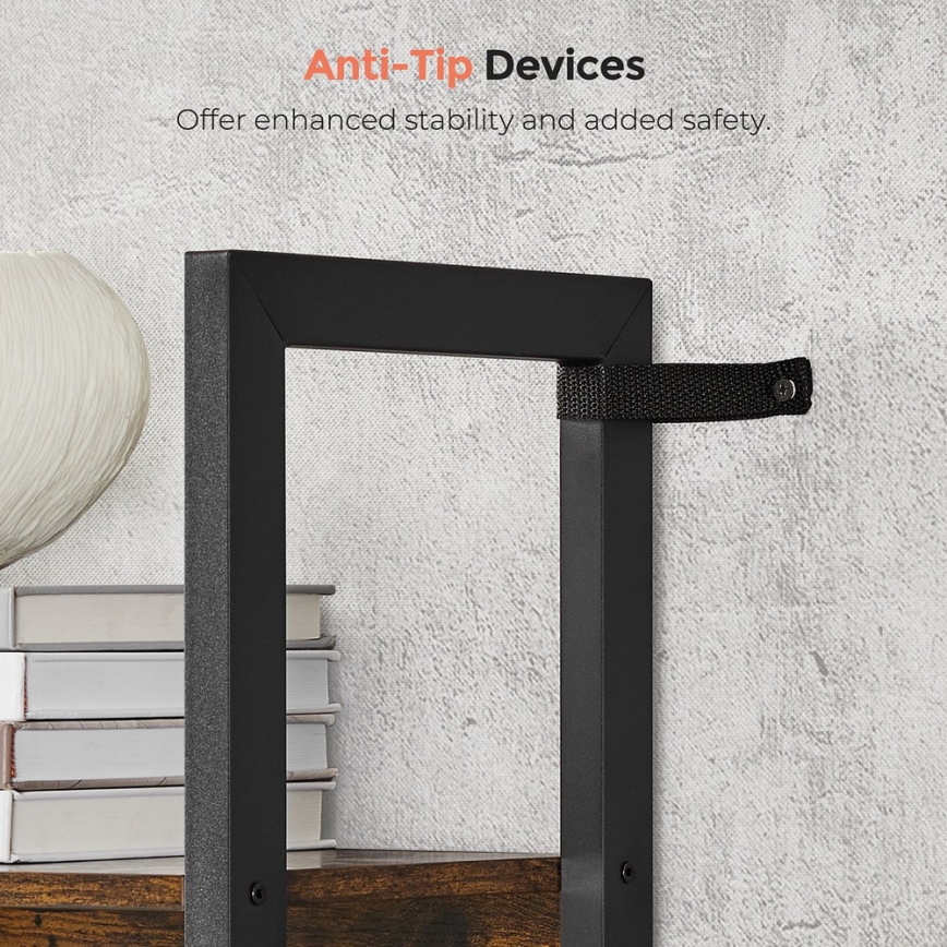 Шкаф за книги NAVARO в кафяво/черно