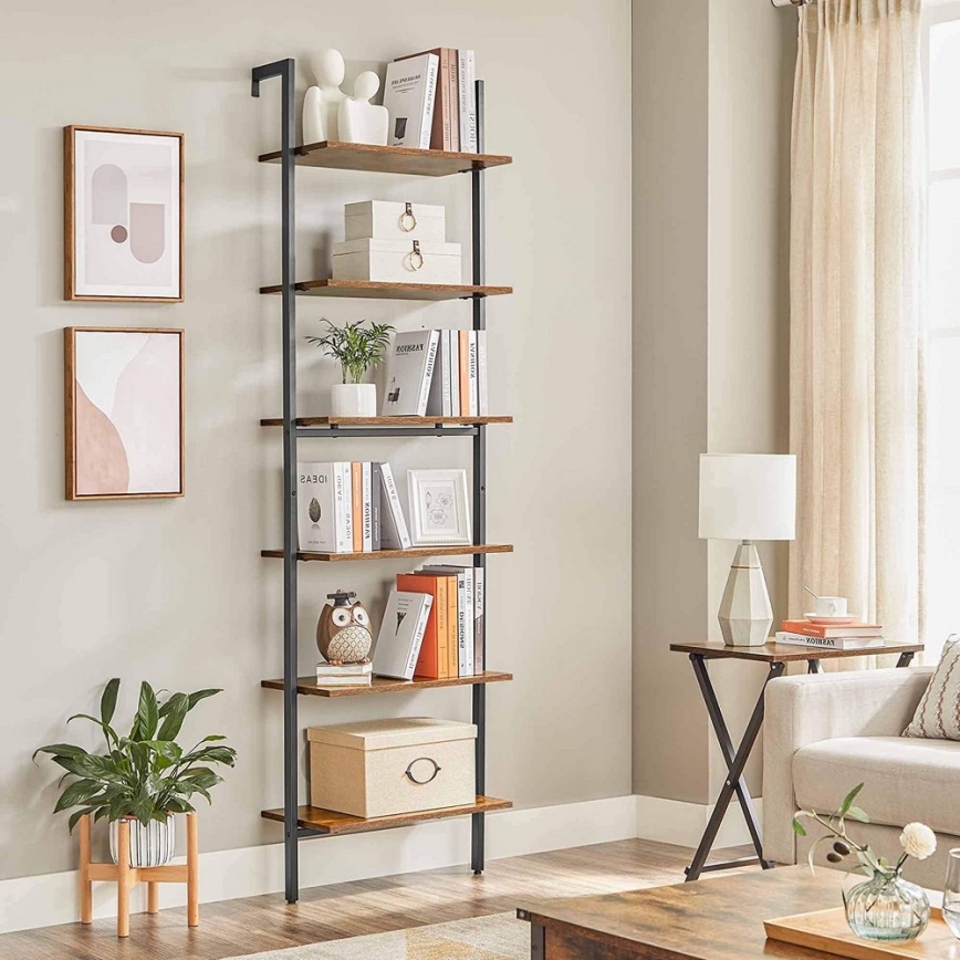 Шкаф за книги NAVARO, кафяв/черен