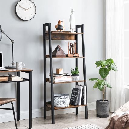 Шкаф за книги NAVARO, кафяв/черен