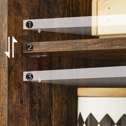 Шкафче RENE в кафяво