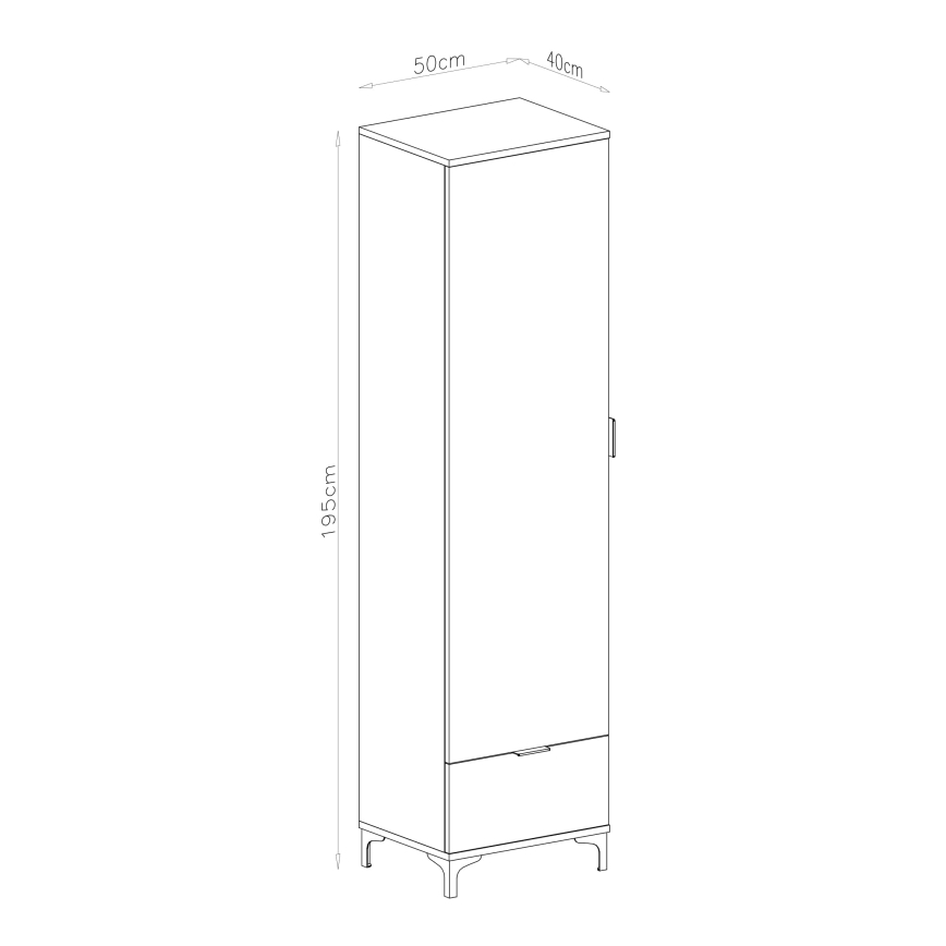 Шкафче с чекмедже LORA, бежово