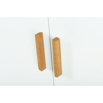 Скрин FRISK 117x80 см бял/натурален дъб