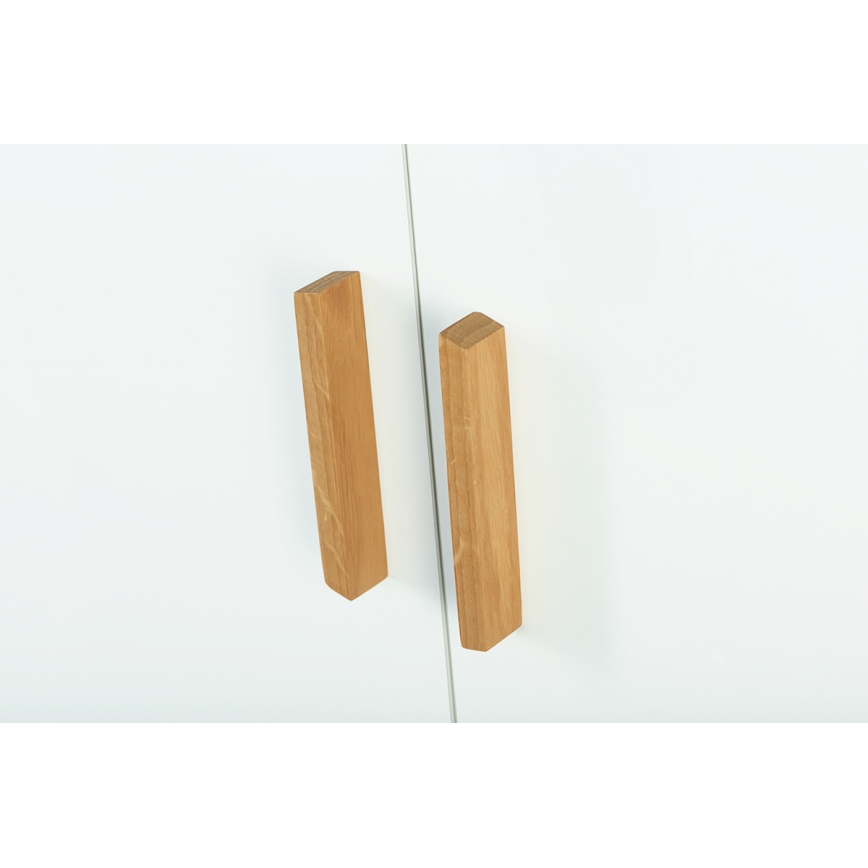 Скрин FRISK 117x80 см бял/натурален дъб