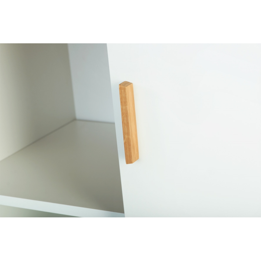 Скрин FRISK 117x80 см бял/натурален дъб