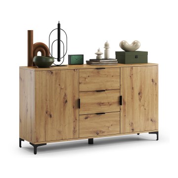 Скрин с чекмеджета и вратички LORA дъб artisan